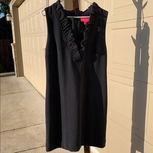 Lilly Pulitzer Navy Ruffle Midi Dress